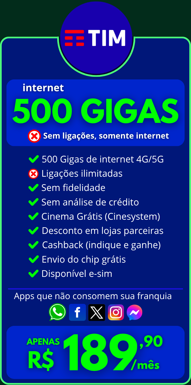 federal associados tim 500 gigas