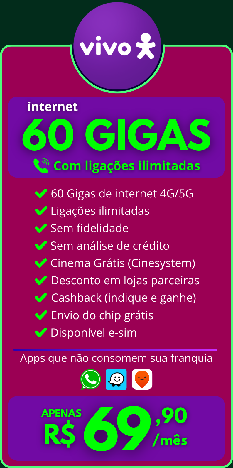 federal associados vivo 60 gigas